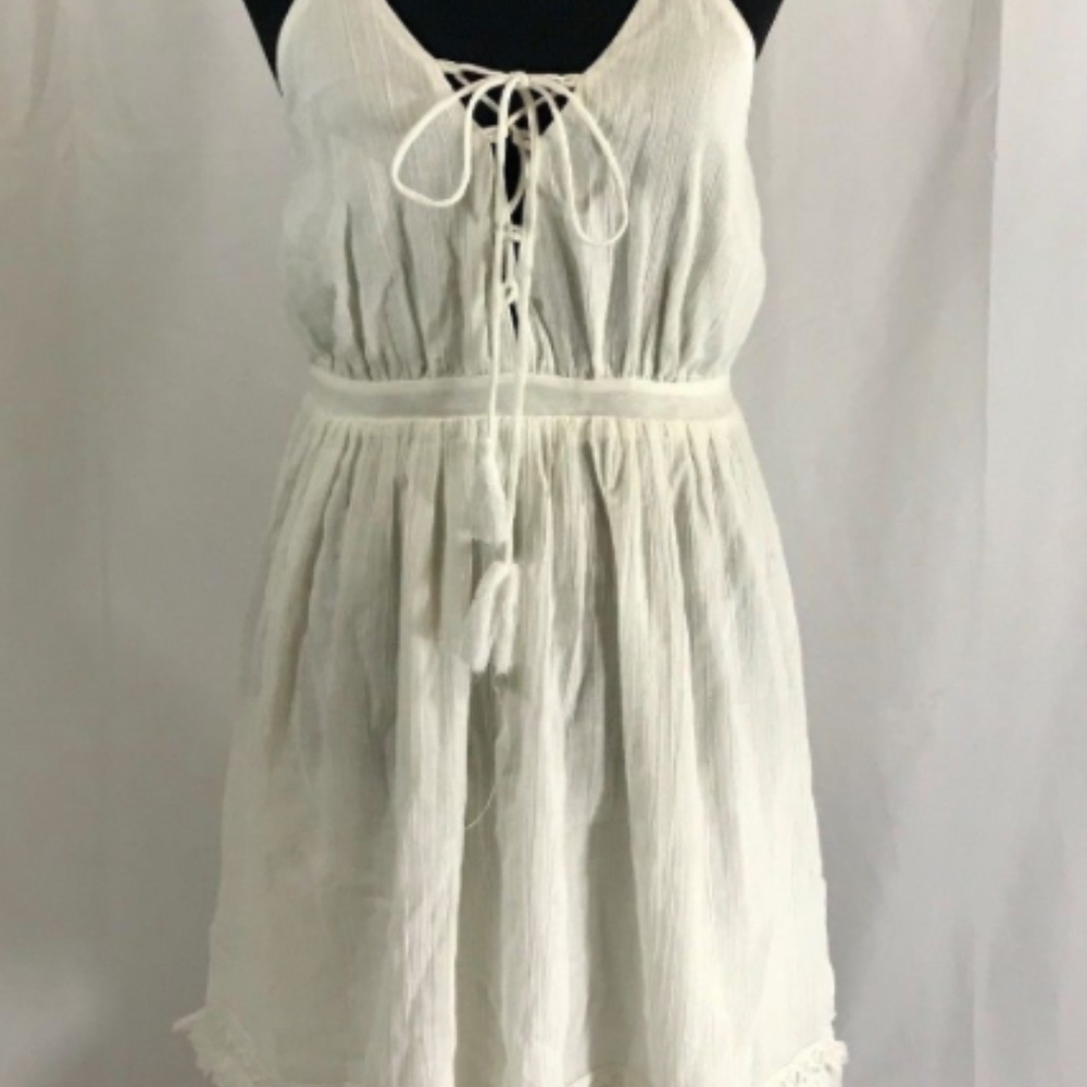 TJD Gauze White Ivory Sundress Sz Medium M NEW